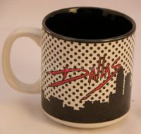 DALLAS SKYLINE Texas Coffee Mug Vintage 1986